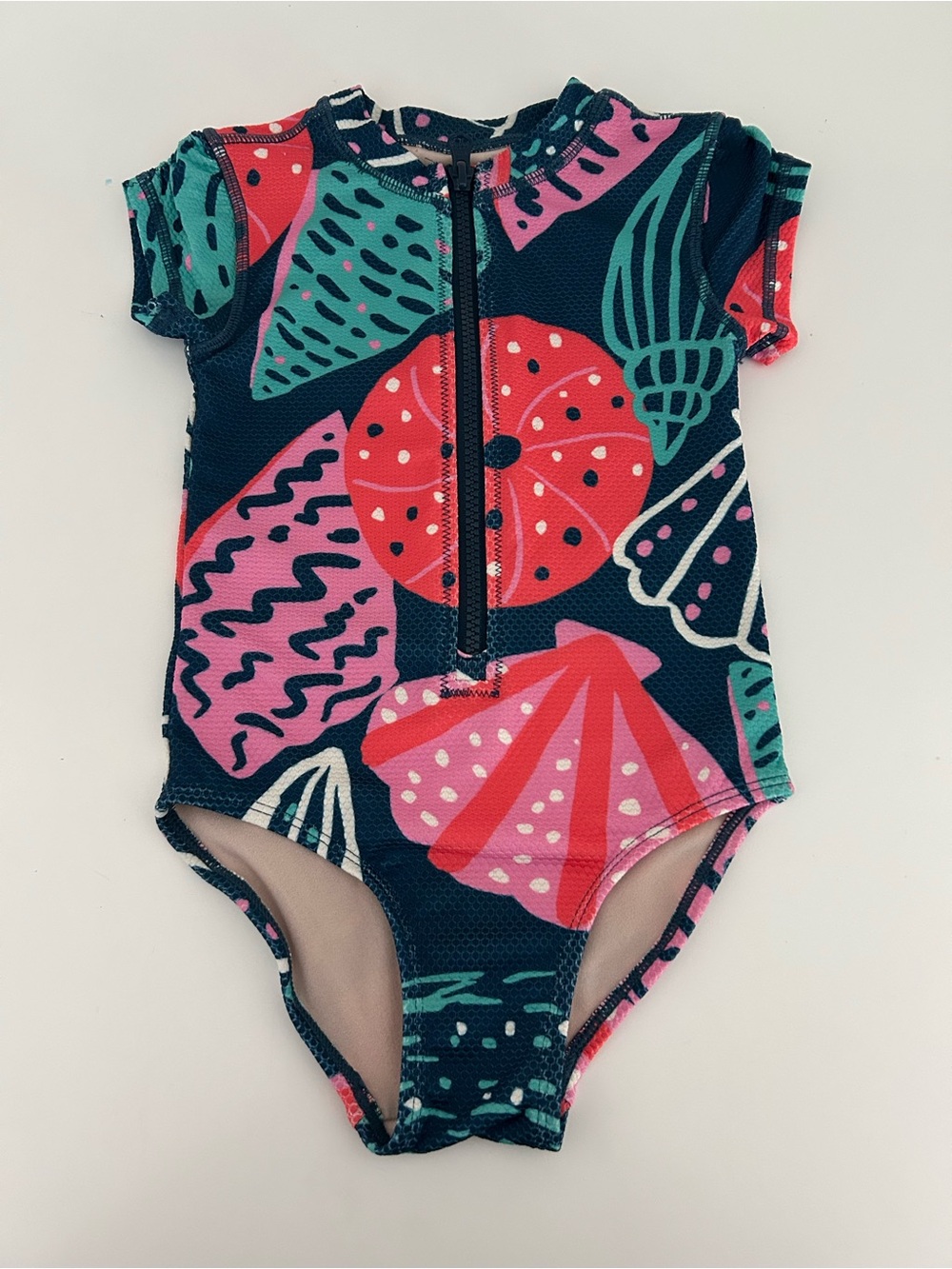Tea Collection Seashell Print Swimsuit Rashguard